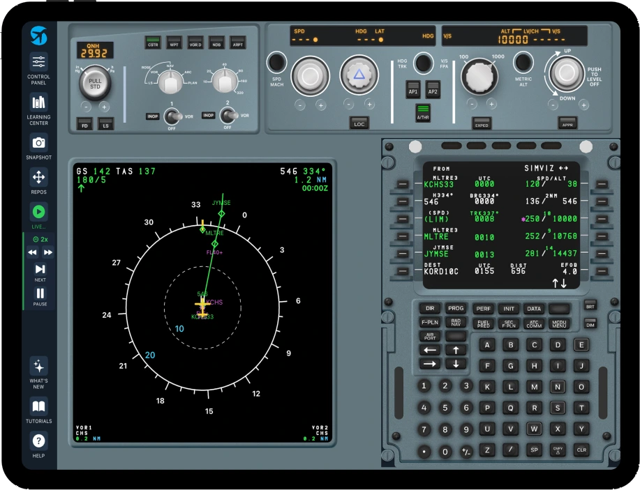 A320 FMS simulator on iPad